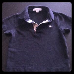 Burberry Navy Blue boys collared shirt